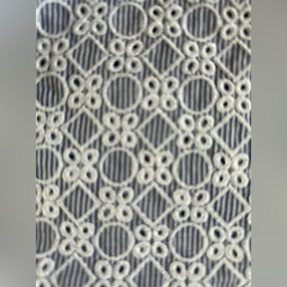 Tory Burch Blue & White Eyelet Cover Up - Picture 7 of 8